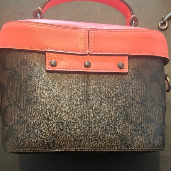 Coach Crossbody Bag in Brown and Peach only used once to a game - Picture 5 of 16